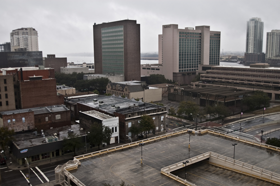 Rainy Downtown Jacksonville, February 5, 2011
