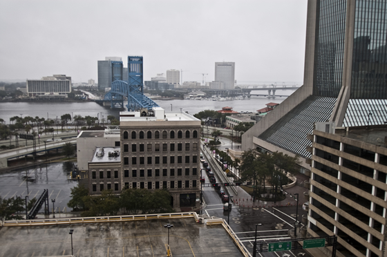Rainy Downtown Jacksonville, February 5, 2011
