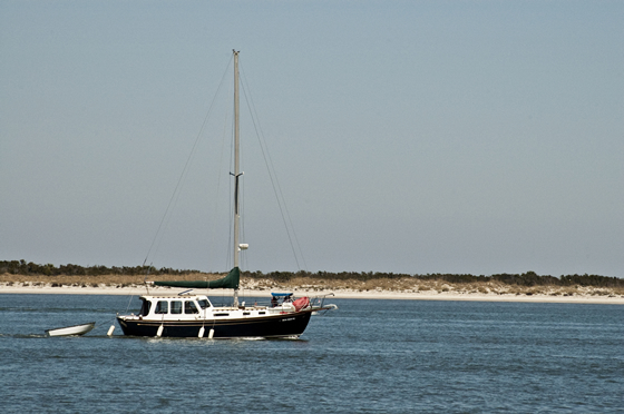 Sailboat on the Amelia River Sailboat on the Amelia River